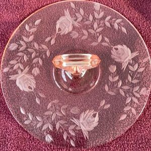 Depression Glass Serving Plate - Vintage